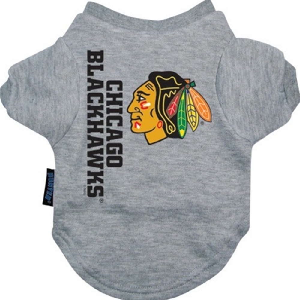 Chicago Blackhawks Dog Tee Shirt. - Picture 1 of 8